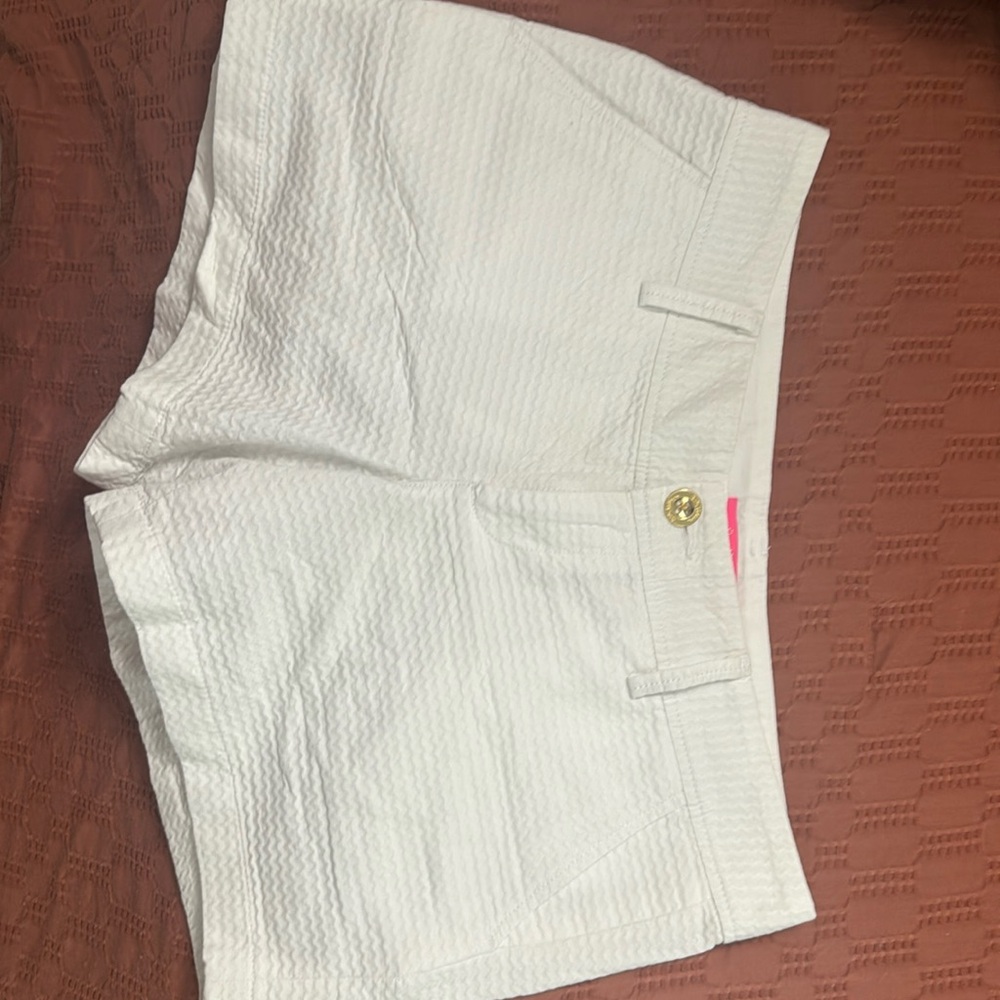 White Callahan Pattern Shorts - image 1